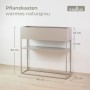 osoltus Pflanzkasten Raumteiler Cube, warmgrau, 80x80x25 cm. Robuster Stahl Blumenkasten mit Ablage im Industriedesign.