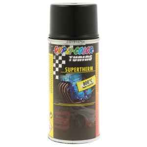 Dupli-Color Supertherm Lackspray, hitzebeständig bis 600°C, für Lackreparaturen an Auspuff, Ofenrohr und Grill.