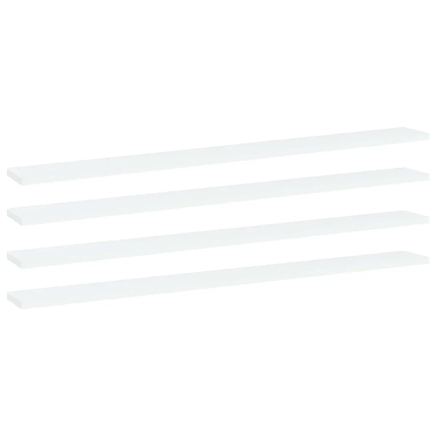 vidaXL Bücherregal-Bretter 4 Stk Weiß 100x10x1,5 cm Holzwerkstoff 805362