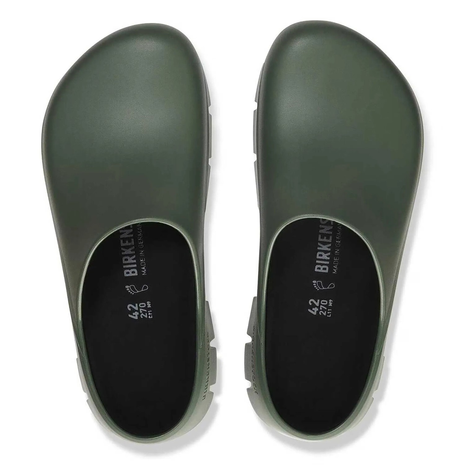 Birkenstock Super Birki 2.0 Clogs in Thyme Green, PU-Arbeitsschuhe mit rutschfester Sohle.