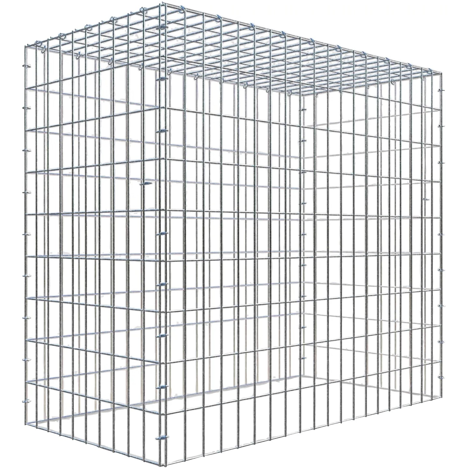 Gabiona C-Ring-Gabione-Anbaukorb Typ 3 90 x 100 x 50 cm Maschenw 5 x 10 cm