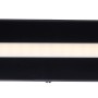 Schwarze Paul Neuhaus Barik Wand-/Deckenleuchte mit 2 Spots und LED-Leiste.