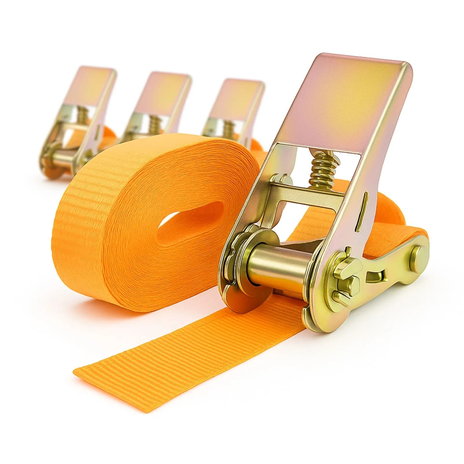 TRUTZHOLM 4x Profi Ratschen Spanngurt 1 Teilig 6m 0,8t  800 kg TÜV GS Orange