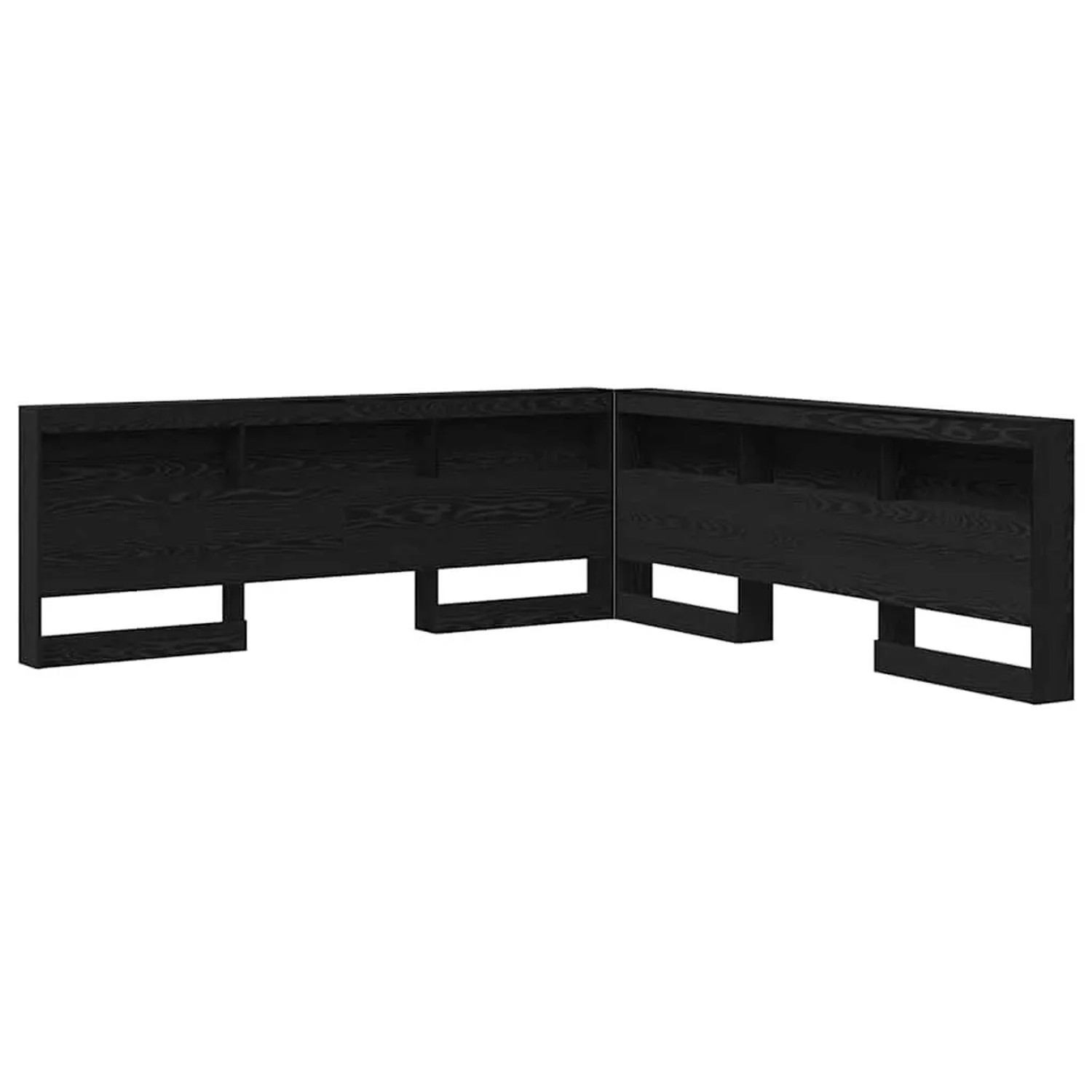 vidaXL Aufbewahrungskopfteil Schwarz Eichen-Optik 180 cm Holzwerkstoff 3335510