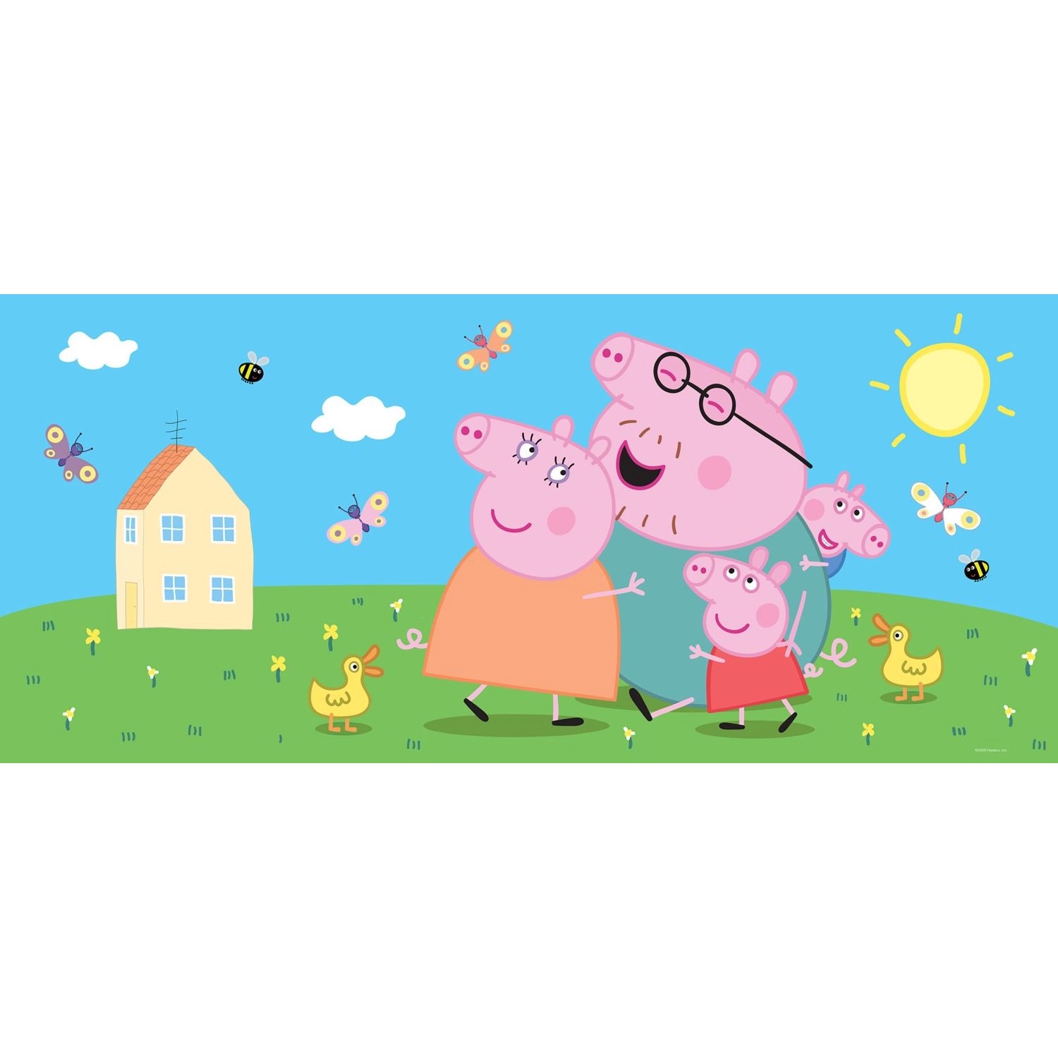 Sanders & Sanders Poster Peppa Wutz Grün Blau und Rosa 1,7 x 0,75 m 601272 günstig online kaufen