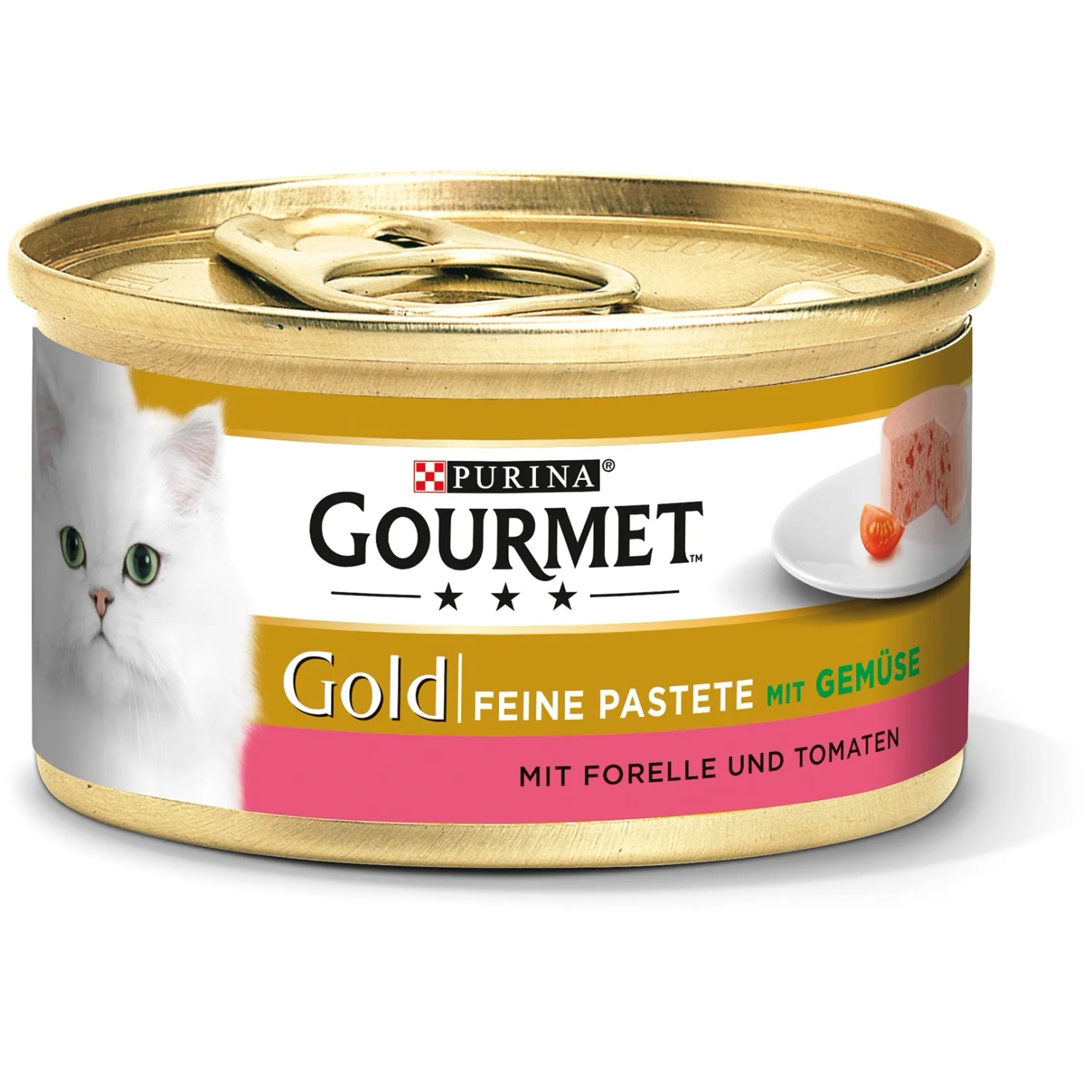 Gourmet Katzen-Nassfutter Gold Feine Pastete mit Forelle und Tomaten 85 g