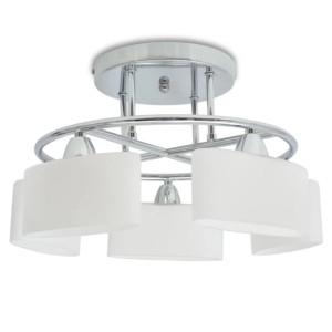 vidaXL Deckenleuchte Ellipsoid-Glaslampenschirme 5 E14-Lampen 200 W 50494