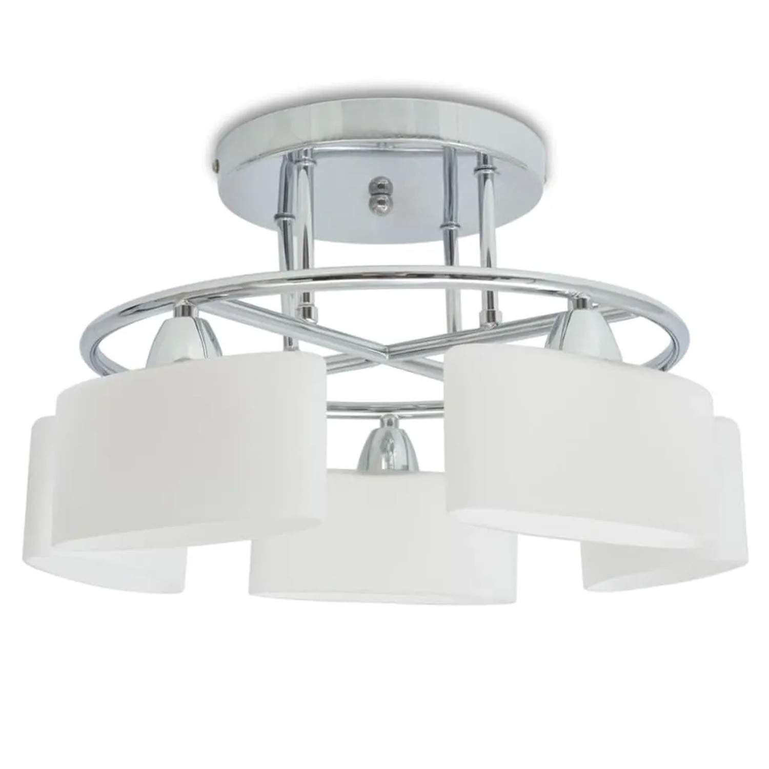 vidaXL Deckenleuchte Ellipsoid-Glaslampenschirme 5 E14-Lampen 200 W 50494