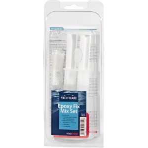 Yachtcare Epoxy Fix Mix Set 25ml im transparenten Blisterpack.