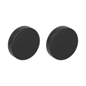 Novadoors Blind-Rosettenpaar in Schwarz, Türbeschläge zur Abdeckung von Schlüsselloch-Bohrungen.