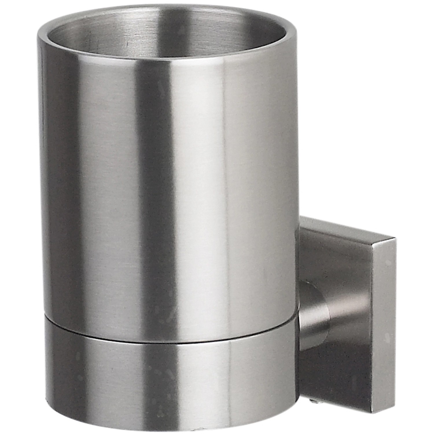 Spirella Zahnputzbecher Nyo Steel Brushed aus gebürstetem Edelstahl günstig online kaufen