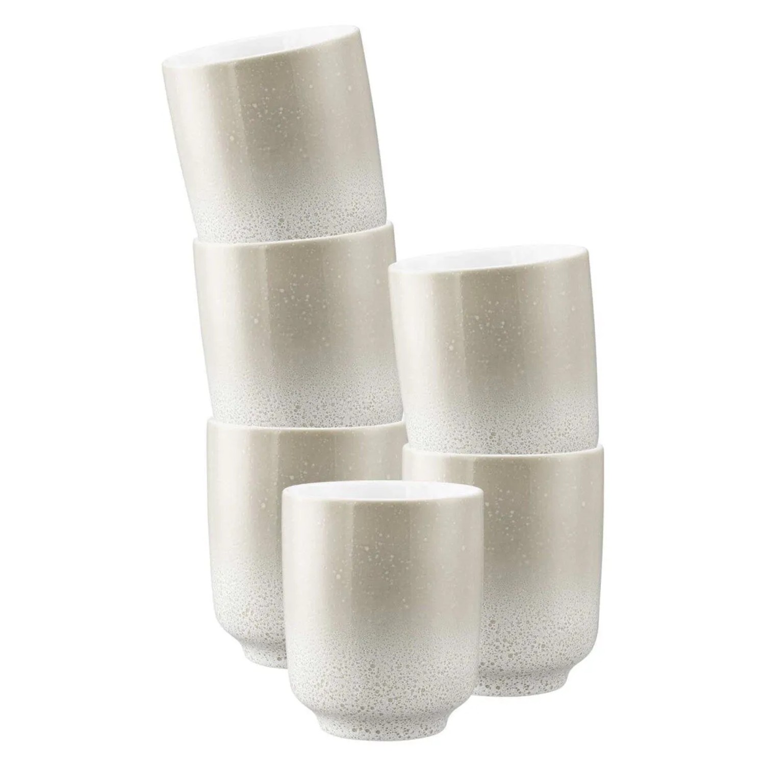 Seltmann Weiden Sento Home Kaffeebecher ohne Henkel 400 ml 6er Set Aura Cream