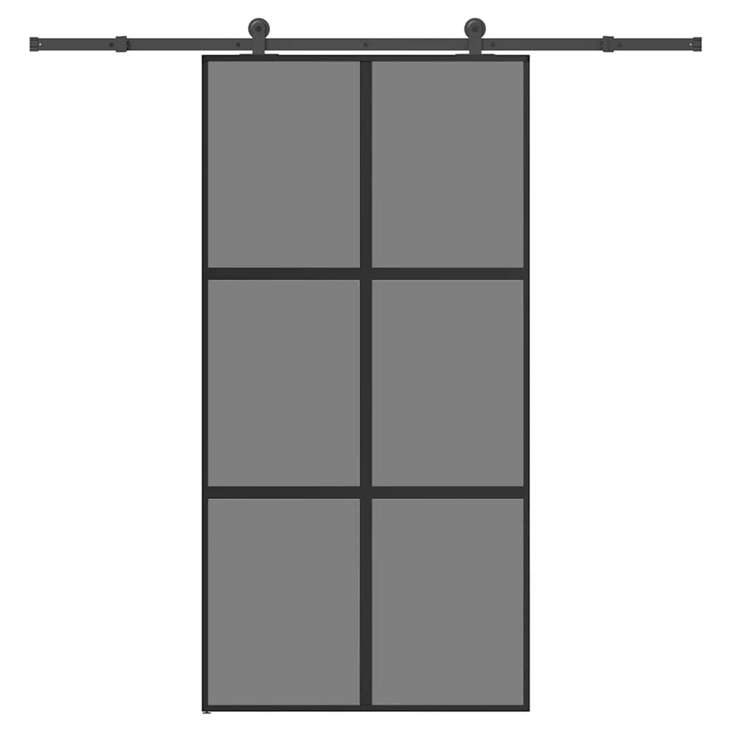 vidaXL Schiebetür mit Beschlag 102,5x205 cm Hartglas & Aluminium 3332988 günstig online kaufen