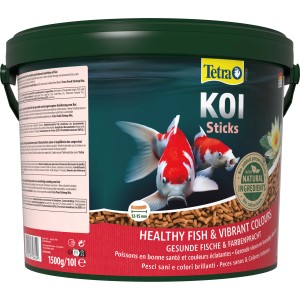 Tetra Pond Koi Sticks 10 l: Hauptfutter für gesunde und farbenprächtige Koi im Teich.