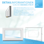 Weißes Framelux Kunststofffenster Slimline, 2-fach verglast, 500x400 mm, Rechtsanschlag.