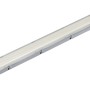 Graue LED-Feuchtraumleuchte aus Kunststoff, 156,5 cm lang, mit zwei Leuchtstoffröhren. Ideal für Keller und Garage.
