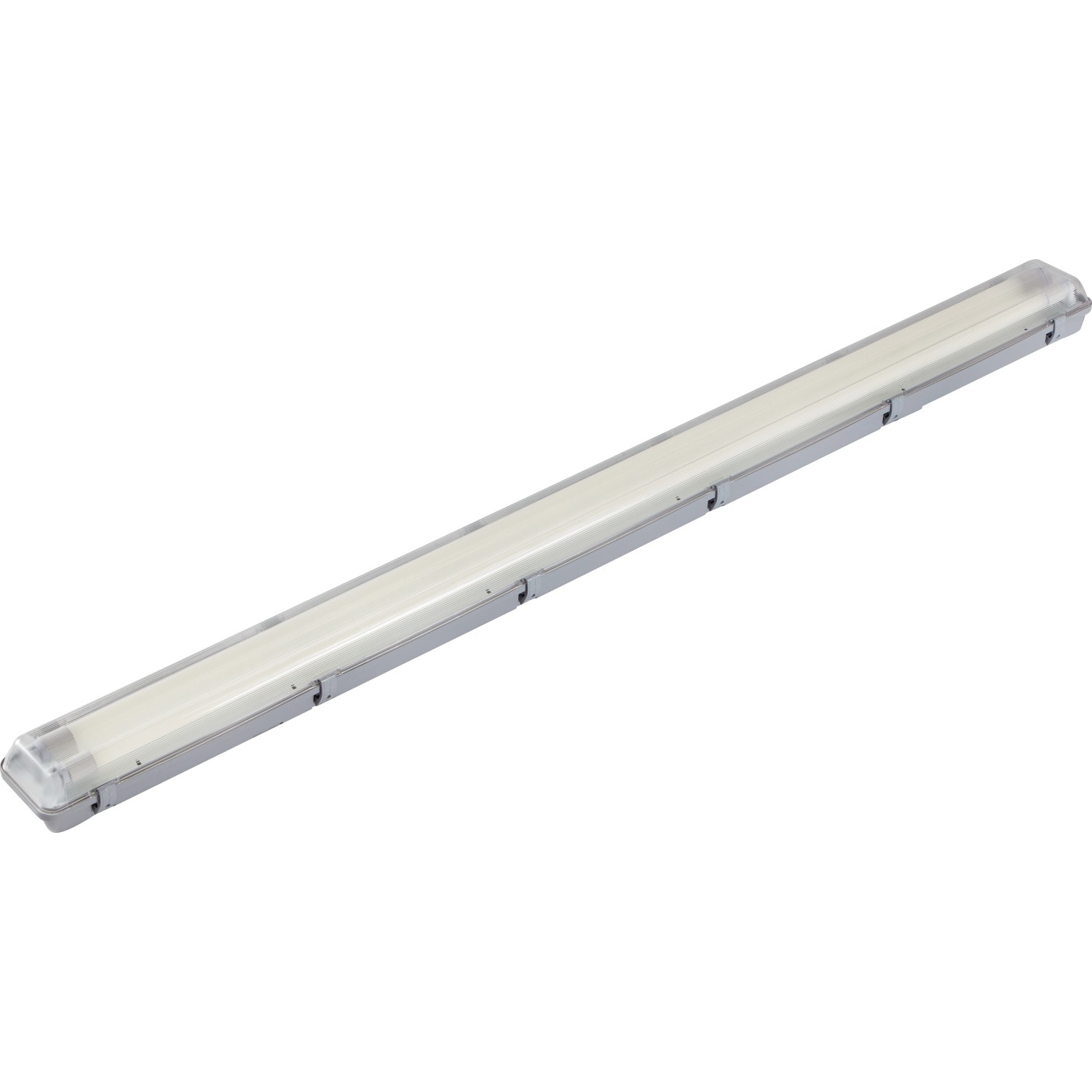 LED-Feuchtraumleuchte Kunststoff Grau 2 x 24 W 156,5 x 11,5 x 8,5 cm IP65