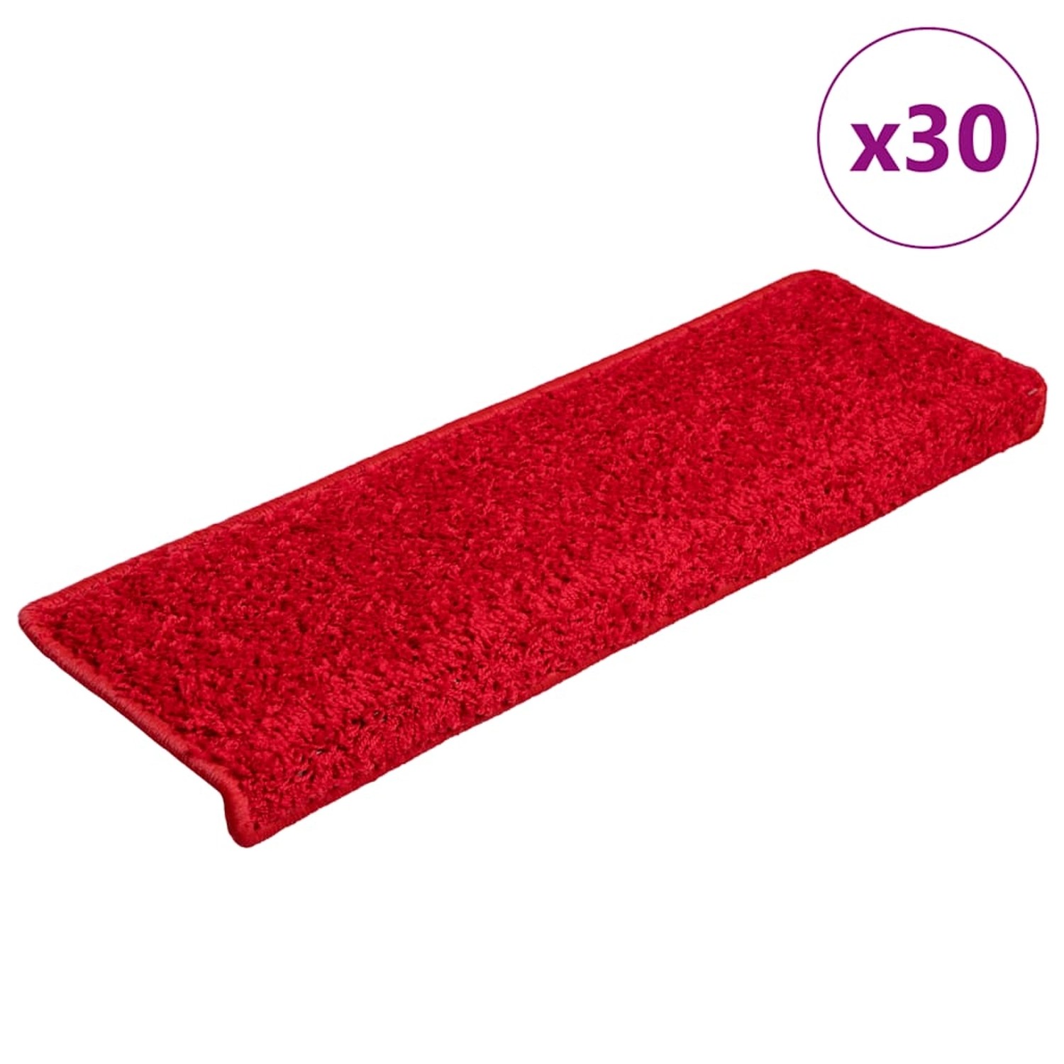 vidaXL Stufenmatten 30 Stk 65x21x4 cm Rot Rechteckiger Rand 3365832 günstig online kaufen