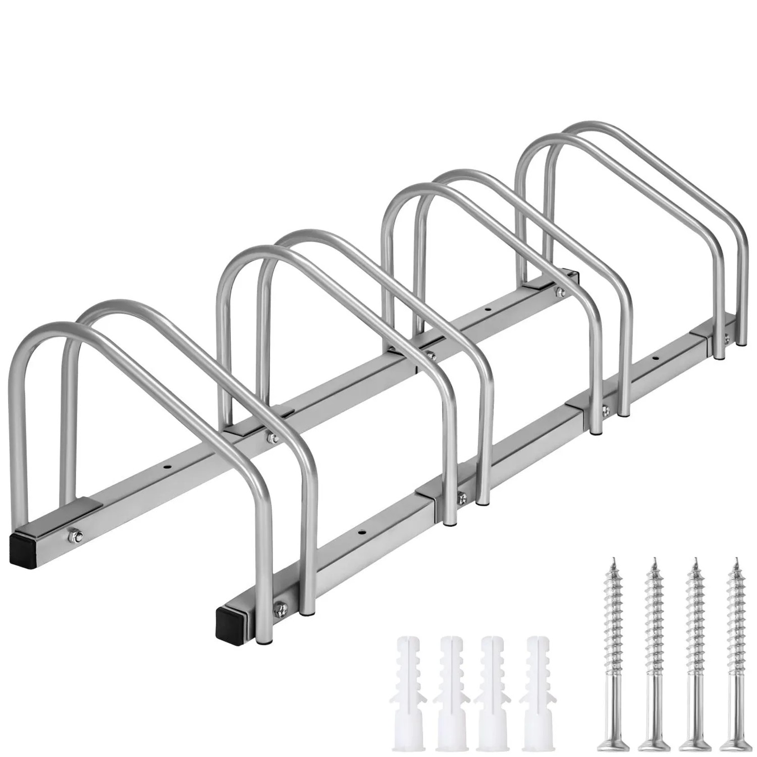 Tectake Fahrradständer  Aus Rostfreiem Stahl Für Reifenbreiten Von 35   60 mm  100 x 28 50 x 26 cm Silber