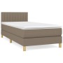 Boxspringbett Taupe (80x200 cm) mit Matratze und Kopfteil.