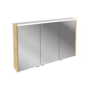 Fackelmann Badmöbel Spiegelschrank B.Round 110 cm Sandeiche