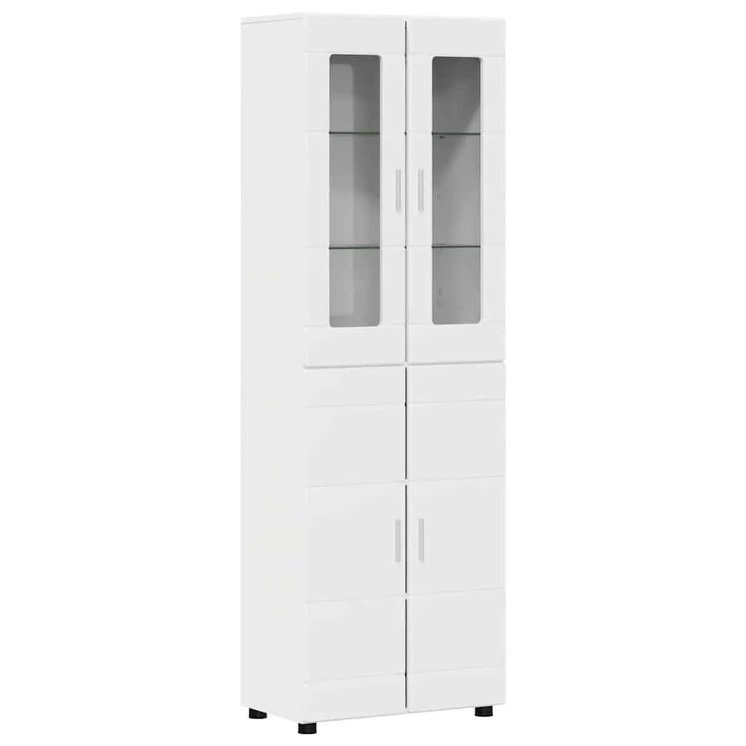 vidaXL Highboard FLORIN Hochglanz Weiß 60 x 35 x 182 cm Holzwerkstoff 3397918