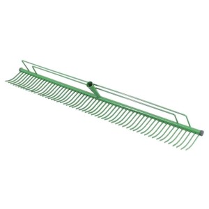 Galaflor Rasenrechen, 100 cm breit, aus pulverbeschichtetem Stahl, ohne Stiel.