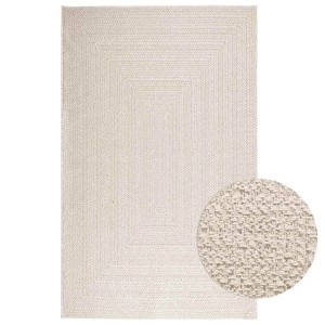vidaXL Teppich ZIZUR Creme 160x230 cm Jute-Optik Indoor und Outdoor 4010366
