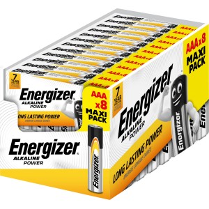 Energizer Alkaline Power AAA Batterien, 8er Pack. Zuverlässige Micro Batterien für den täglichen Gebrauch.