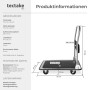 Tectake Plattformwagen  Klappbarer Handgriff Mit Aufbewahrungsfach 2 Block  und 2 Drehrollen  73 x 47 x 83 cm Schwarz_6