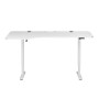 Weißer Juskys Schreibtisch Office Stand, 160x75 cm, höhenverstellbar mit Ablage.