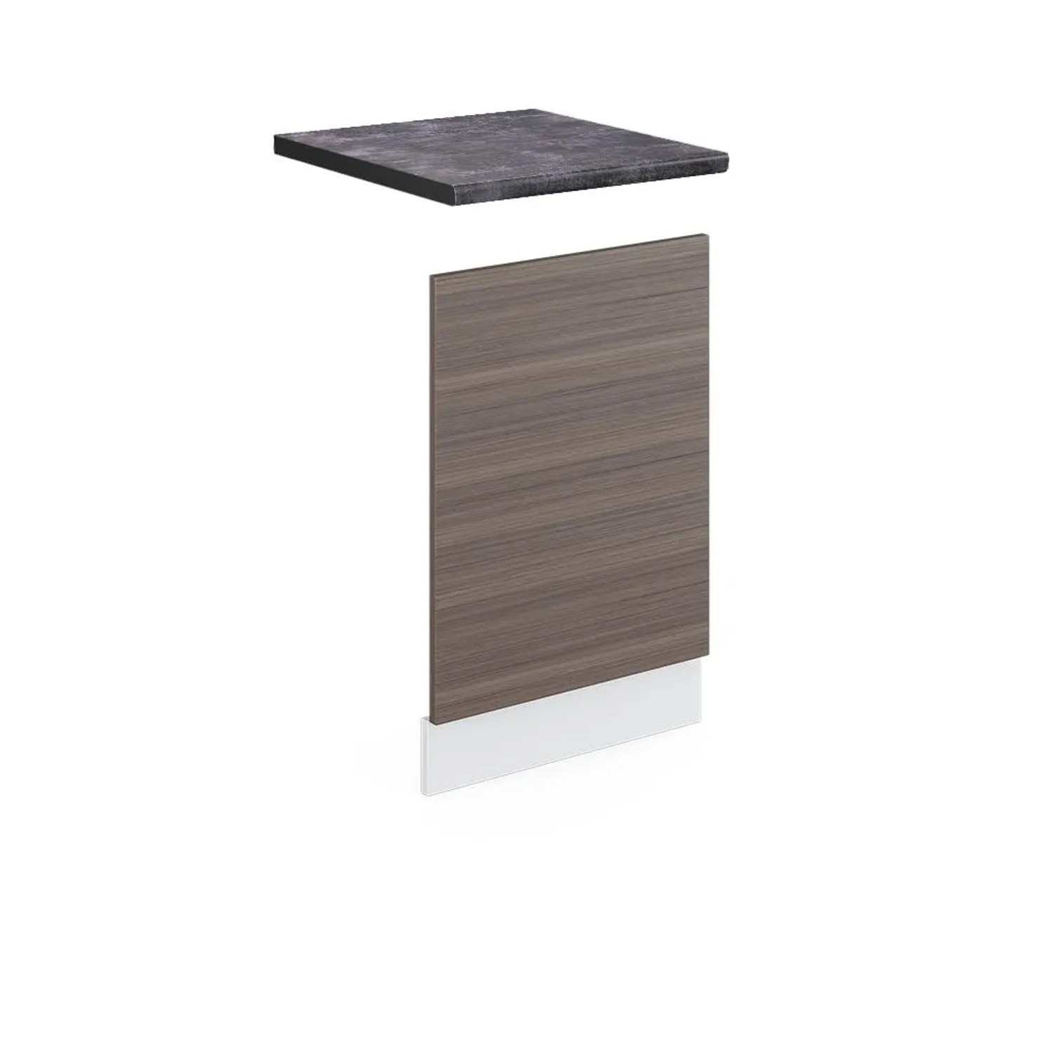 Vicco Frontblende R-Line Geschirrspüler Fronttür Grau Weiß 45 cm AP Anthrazit