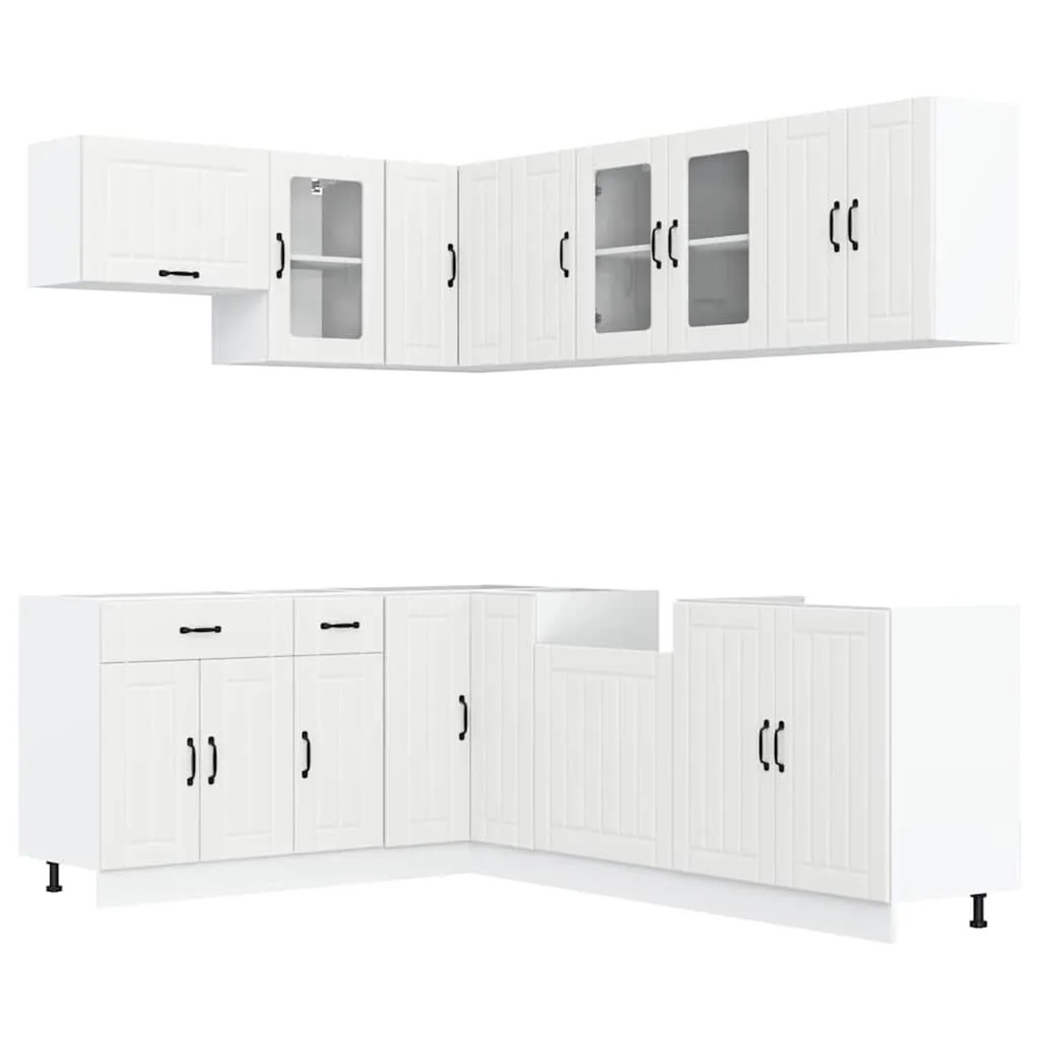 vidaXL 11 Tlg Küchenschrank-Set Lucca Weiß Holzwerkstoff 3314891 günstig online kaufen