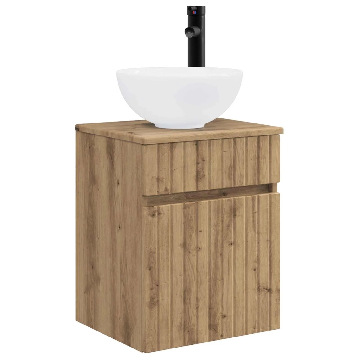 vidaXL Wandmontierte Waschbecken-Vanität Artisan-Eiche 39 x 35 x 63 cm 890551