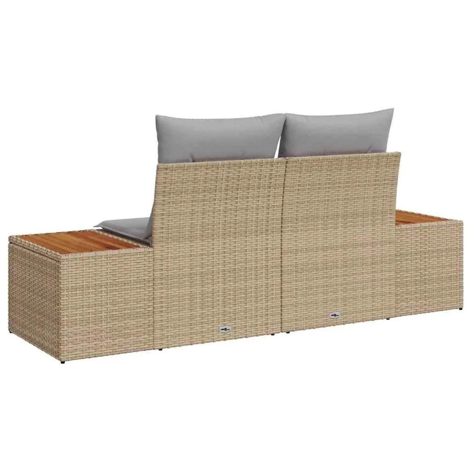 vidaXL Gartensofa Beige 184 x 62 x 85cm Poly-Rattan 42006815 günstig online kaufen