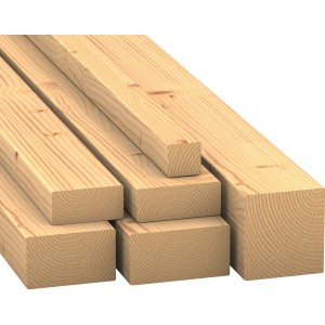 Konstruktionsvollholz Fichte/Tanne, 80x120x3000 mm, für den nicht sichtbaren Bereich.