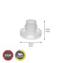 Wagner Elastikpuffer EH2212, transparent, 12x8mm, 4er-Set für Möbelgleiter und Oberflächenschutz.