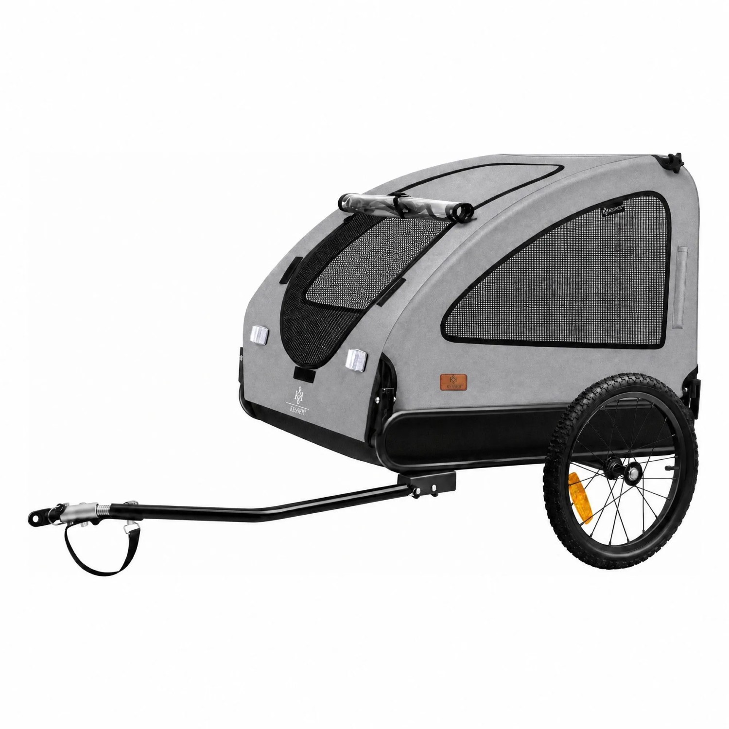 KESSER Hundeanhänger Boxer 2 In 1 Volumen 250, Bis 45 kg Grau und Schwarz