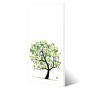 Weiße Magnettafel 37x78cm mit Laubzauberbaum-Motiv als Wanddekoration.