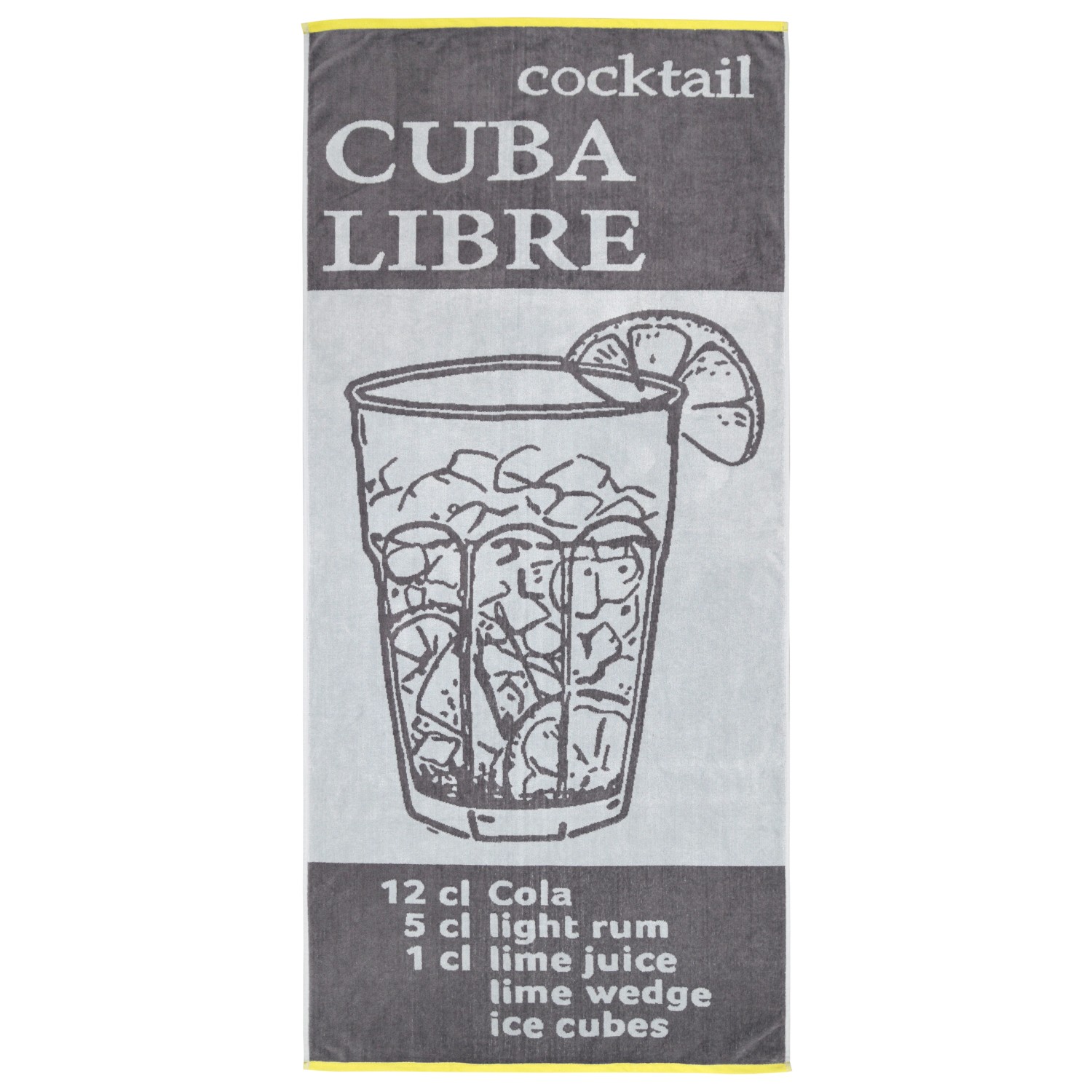 Dyckhoff Strandtuch Cuba Libre Grau 80 x 180 cm günstig online kaufen