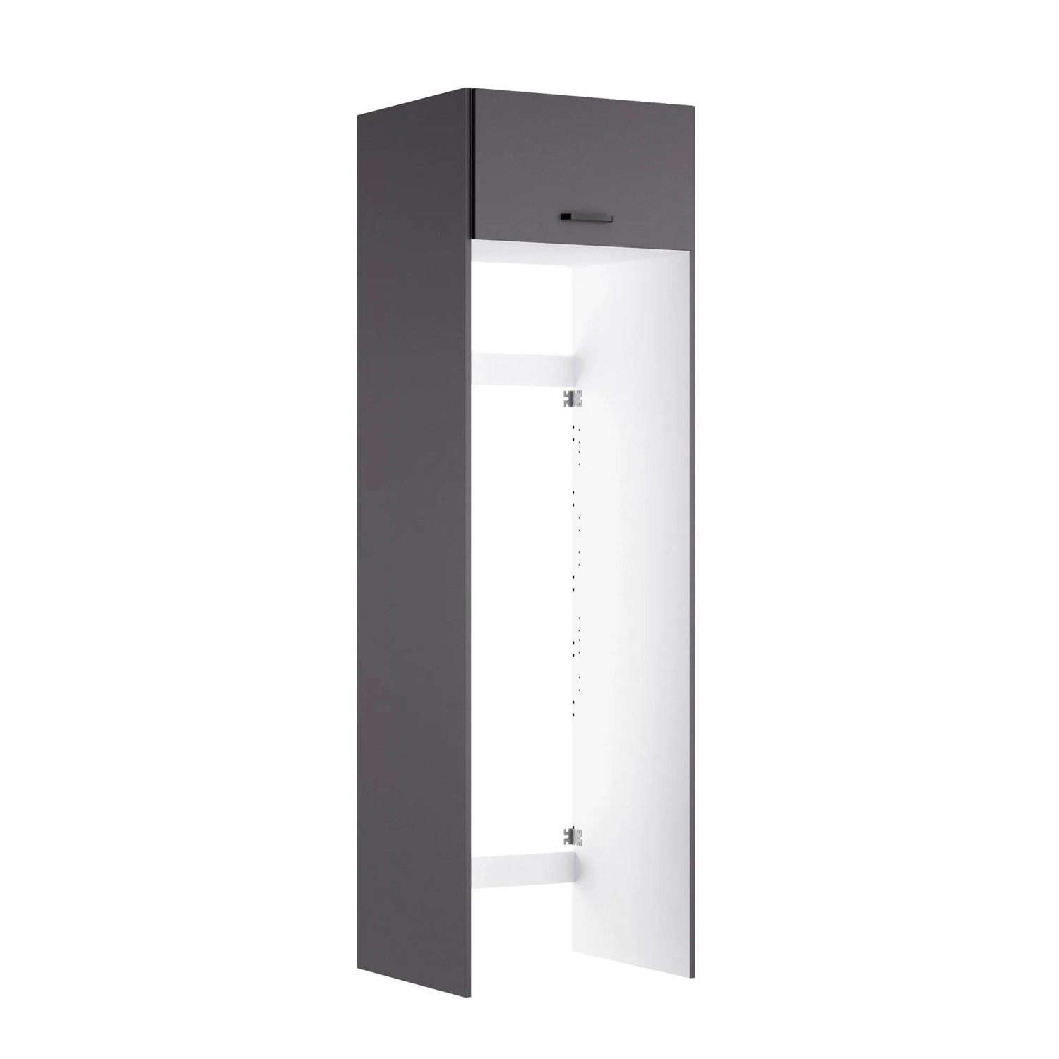OPTIFIT Waschsäule Kiel420, 60x210 cm, Anthrazit Matt, mit Klappe, für Hauswirtschaftsraum.