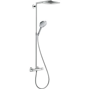 Hansgrohe Raindance Brauseset mit Kopf- und Handbrause, Thermostat in Chrom.