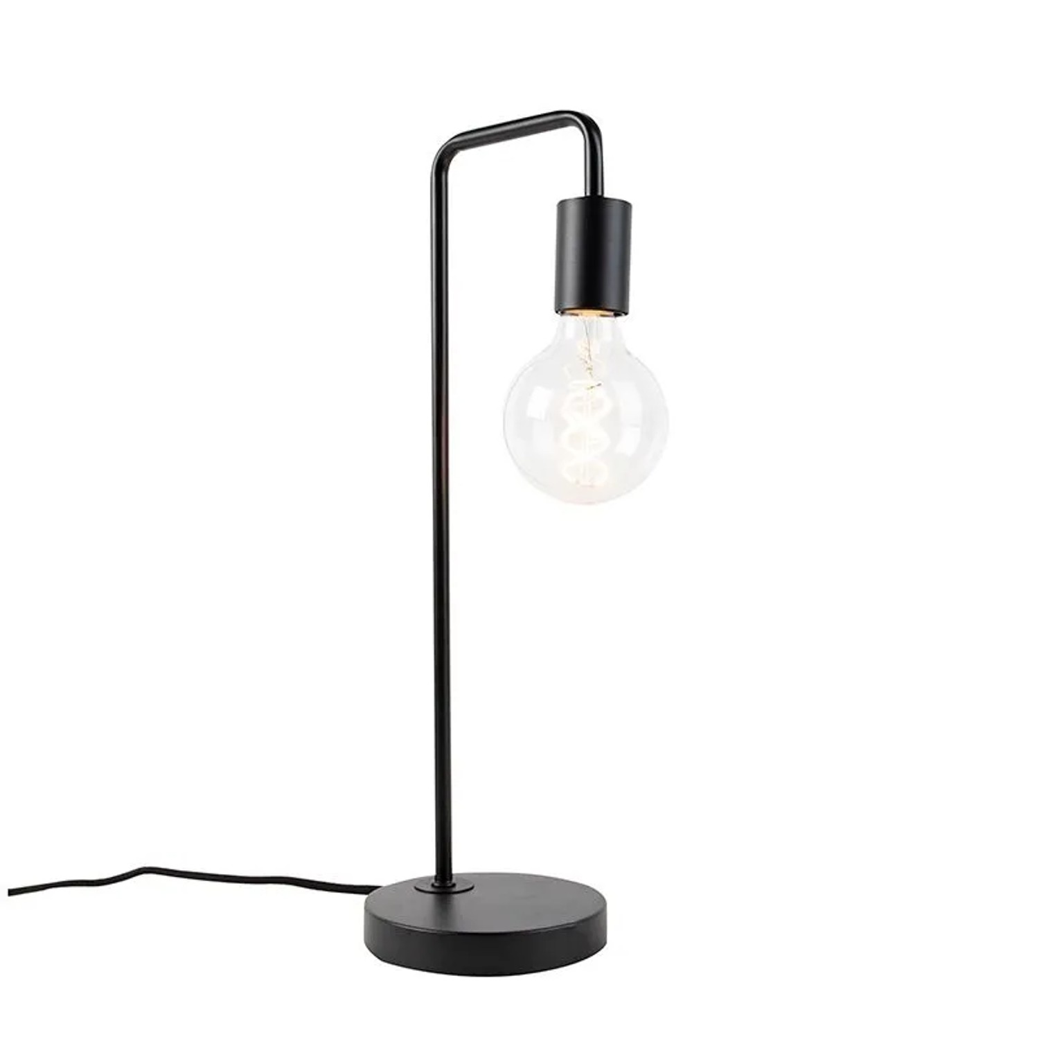 QAZQA Moderne Schwarze Tischlampe Facil