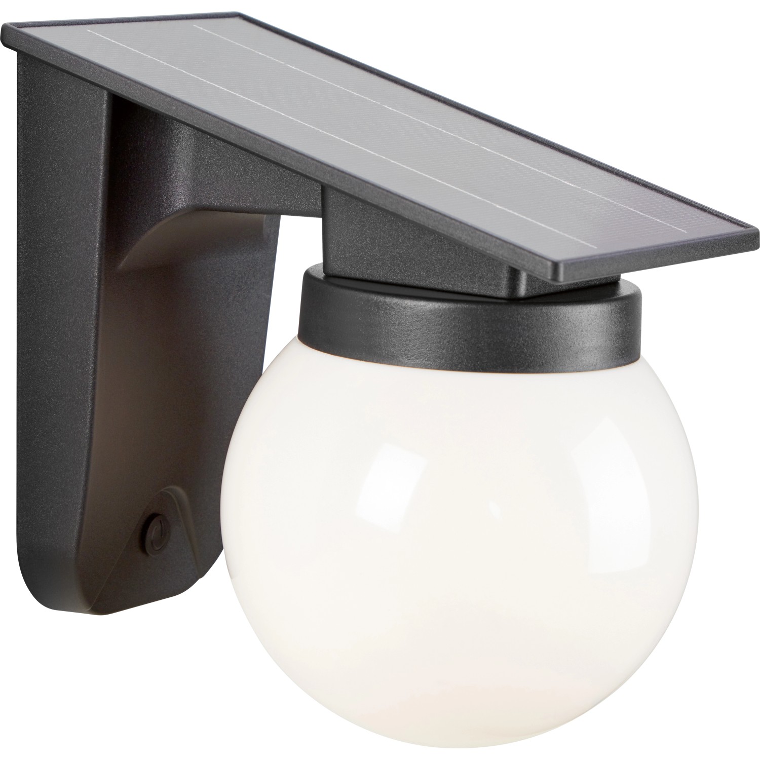 Solar-LED-Wandleuchte Schwarz 19 cm x 18 cm x 13 cm