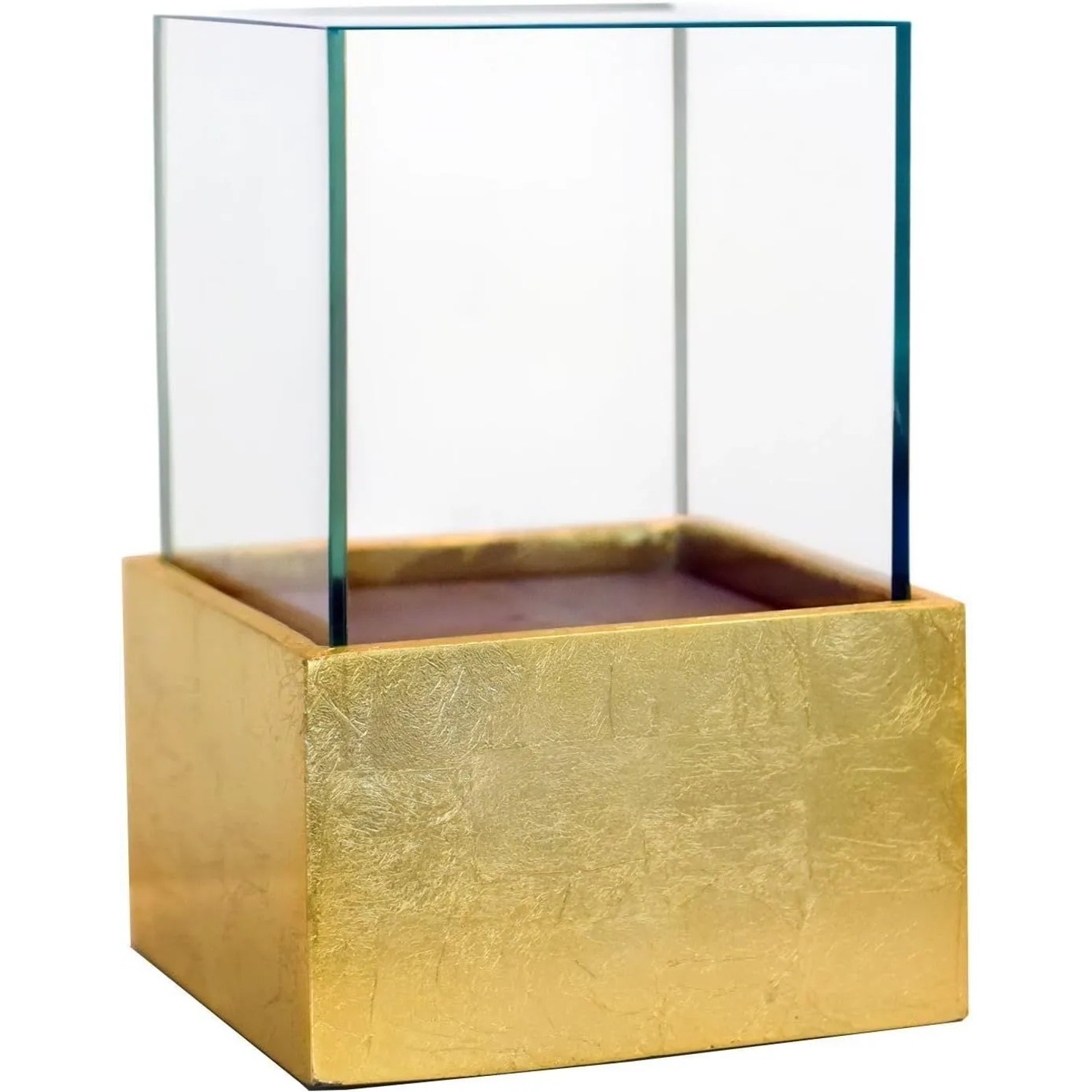 Vivanno Tischwindlicht Candelita 20 cm x 20 cm x 29 cm Blattgold