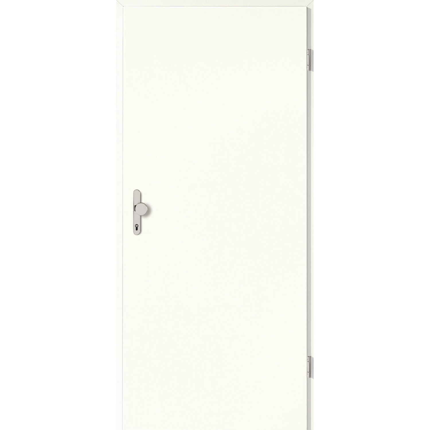 Wohnungseingangstür KK3 Sonder CPL Weiß ähnl. RAL9016 (GL222) 86,0x198,5 cm Re