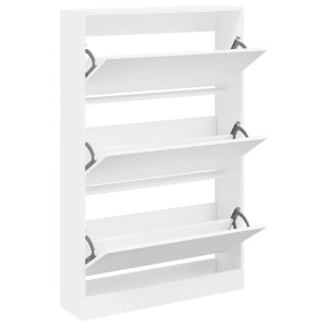 vidaXL Schuhschrank Weiß 80x21x125,5 cm Holzwerkstoff 839924