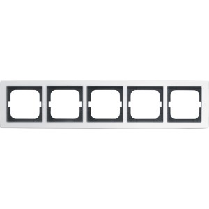 Busch-Jaeger Abdeckrahmen 5-fach Solo studioweiß für Schalter und Steckdosen.
