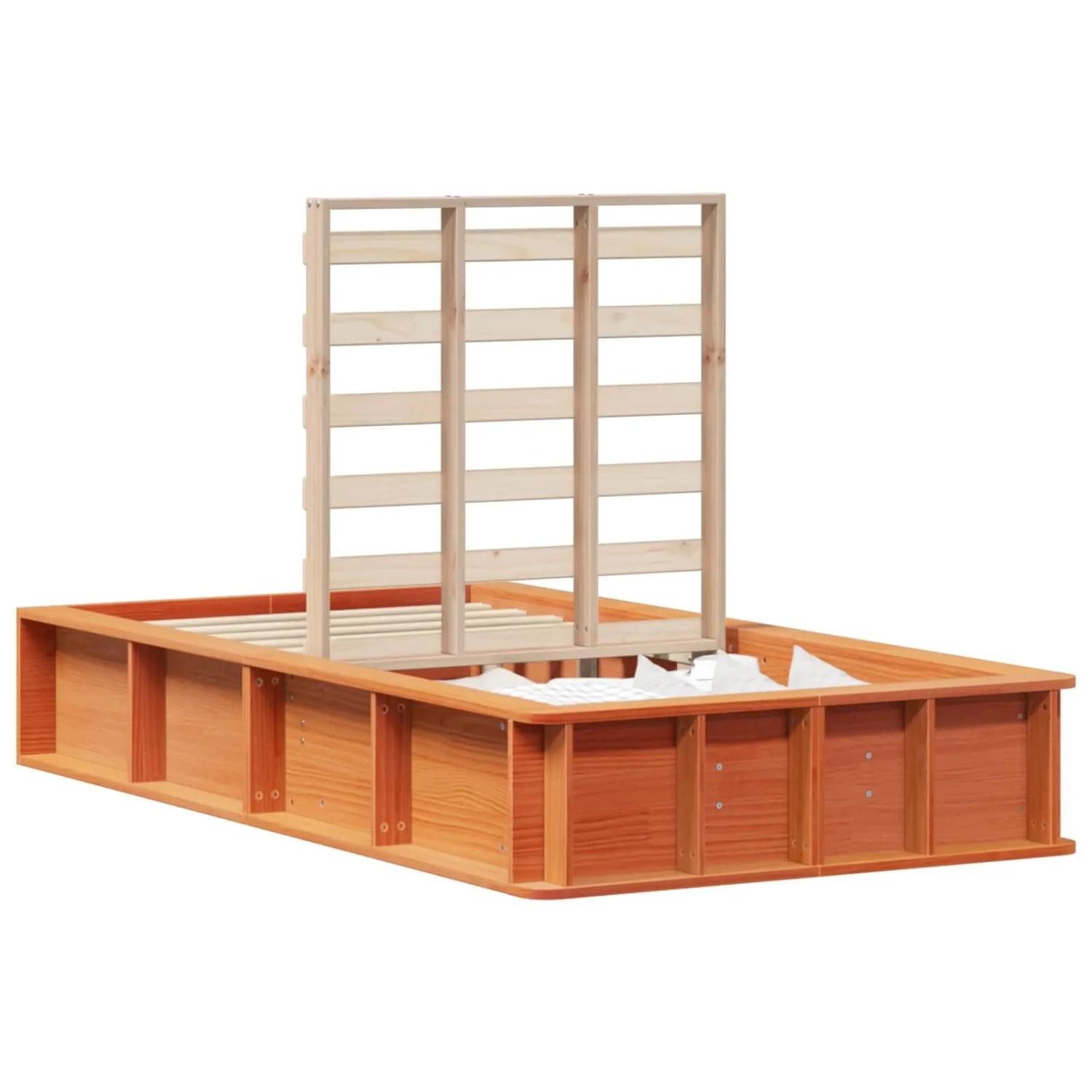 vidaXL Bettrahmen Wachsbraun 75 x 190 cm Massives Kiefernholz 872763