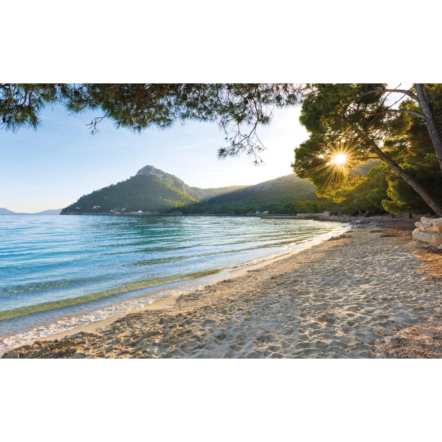 Sanders & Sanders Fototapete Paradies Sandbraun und Blau 450 x 280 cm 61263 günstig online kaufen